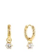 Como Hoop Earring Crystal Accessories Jewellery Earrings Hoops Gold By...