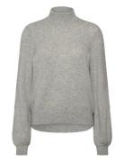 Mserika Knit Pullover Tops Knitwear Turtleneck Grey Minus
