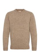 Knit Sweater Tops Knitwear Round Necks Beige Revolution