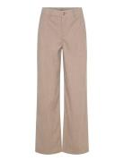 Crkanna Corduroy Pant Bottoms Trousers Wide Leg Beige Cream