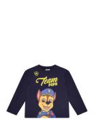 Tshirt Tops T-shirts Long-sleeved T-shirts Navy Paw Patrol
