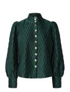 Yasripple Ls Shirt S. Noos Tops Blouses Long-sleeved Green YAS