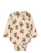 Body L/S Printed Bodies Long-sleeved Cream Petit Piao