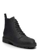 Biajeff Lace Up Crazy Horse Nyörisaappaat Black Bianco