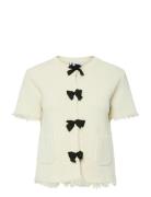 Yaslaura Ss Knit Cardigan - D2D Tops Knitwear Cardigans Cream YAS