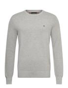 Essential Structure Crew Neck Tops Knitwear Round Necks Grey Tommy Hil...