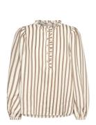 Fqnoto-Blouse Tops Blouses Long-sleeved Brown FREE/QUENT