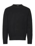 Inbertrax O-Neck Tops Knitwear Round Necks Black INDICODE