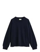 Superfine Lambswool C-Neck Tops Knitwear Jumpers Navy GANT
