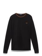 Ls Twin Tipped T-Shirt Tops T-shirts Long-sleeved Black Fred Perry