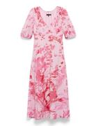 Isla Odette Twist Neck Tea Drs Polvipituinen Mekko Pink French Connect...