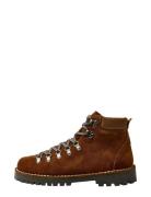 Slhalfred Suede Hiking Boot Nyörisaappaat Brown Selected