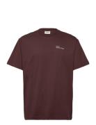 Halo Graphic T-Shirt Tops T-shirts Short-sleeved Burgundy HALO