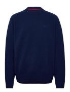 Barbour Grangetown Crew Neck Sweater Tops Knitwear Round Necks Navy Ba...
