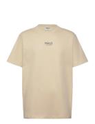 Halo Graphic T-Shirt Tops T-shirts Short-sleeved Beige HALO