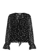 Objgina L/S Re Top E Wi 25 Tops Blouses Long-sleeved Black Object