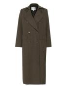 Gzzinka Long Coat Villakangastakki Pitkä Takki Khaki Green Gestuz