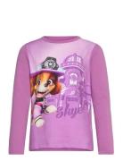 T-Shirt Ls Tops T-shirts Long-sleeved T-shirts Pink Minymo