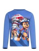 T-Shirt Ls Tops T-shirts Long-sleeved T-shirts Blue Minymo