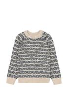 Sune Knit Pullover Tops Knitwear Pullovers Navy Fliink
