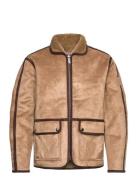 Faux Shearling Jacket Nahkatakki Beige Scotch & Soda