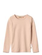 T-Shirt L/S Belis Tops T-shirts Long-sleeved T-shirts Pink Wheat