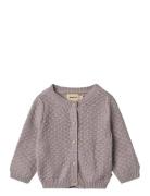Knit Cardigan Magnella Tops Knitwear Cardigans Purple Wheat