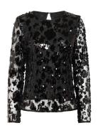 Slwinslet Tee Tops Blouses Long-sleeved Black Soaked In Luxury