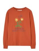 Flowers Red Dof Lonf Sleeve T-Shirt Tops T-shirts Long-sleeved T-shirt...