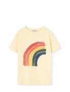 Rainbow Rooster T-Shirt Tops T-shirts Short-sleeved Yellow THE ANIMALS...