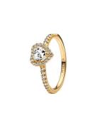 Heart 14K Gold-Plated Ring With Clear Cubic Zirconia Sormus Korut Gold...
