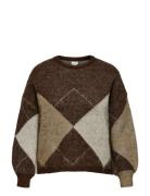 Carnoeme Jq Ls Life O-Neck Knt Tops Knitwear Jumpers Brown ONLY Carmak...