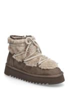 Women Boots Shoes Boots Ankle Boots Ankle Boots Flat Heel Beige Tamari...