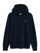 Knitted Hoodie Tops Sweat-shirts & Hoodies Hoodies Blue GANT