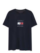 Linear Flag Graphic Tee Tops T-shirts Short-sleeved Navy Tommy Hilfige...