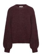 Patrisia New Knit Pullover Tops Knitwear Jumpers Burgundy A-View
