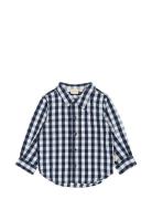 Ppdaven Shirt L/S Tops Shirts Long-sleeved Shirts Blue Petit Piao