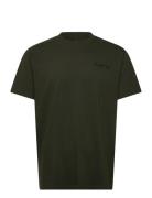 Klear Above Etch Art Tops T-shirts Short-sleeved Green KAVU