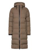 Ivy Puffer Coat Topattu Pitkä Takki Beige Tretorn