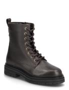 Th Plaque Pebble Lace Boot Warm Shoes Boots Ankle Boots Laced Boots Br...