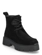 Kris_Drbbootie_Sd Shoes Boots Ankle Boots Laced Boots Black HUGO