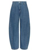 Mschkobane Lis Barrel Jeans Bottoms Jeans Wide Blue MSCH Copenhagen
