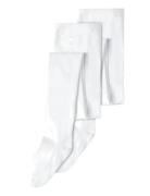 Nknpantyhose 2P Solid Noos Sukkahousut White Name It