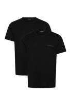 2 Pack Top Tops T-shirts Short-sleeved Black Emporio Armani