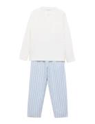 Striped Long Pyjamas Pyjamasetti Pyjama Blue Mango