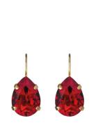 Mini Drop Clasp Earrings Gold Korvakoru Korut Red Caroline Svedbom