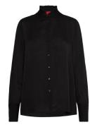 Edunia Tops Shirts Long-sleeved Black HUGO