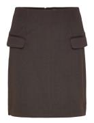 Ihkate Jacquard Sk5 Lyhyt Hame Brown ICHI