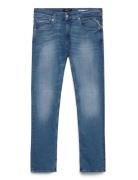 Grover Trousers Straight C-Stretch Bottoms Jeans Regular Blue Replay
