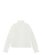 Blouse Woven Tops Shirts Long-sleeved Shirts White Creamie